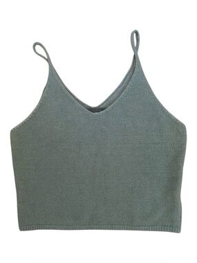 Code x Mode Gray Angora Blend Knit Tank Soft Stretch Cami Minimalist M